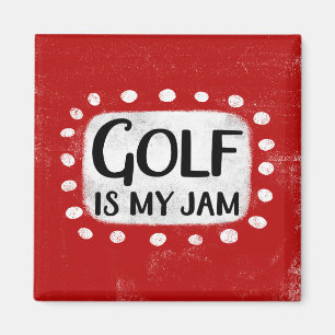 Le golf est mon aimant de réfrigérateur de confitu