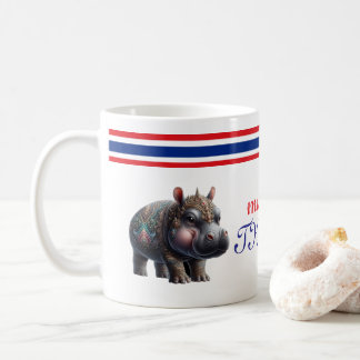 Le gracieux hippopotame thaï, moo deng mug