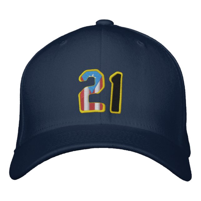 Le grand Casquette de baseball numéro 21 brodé (Devant)