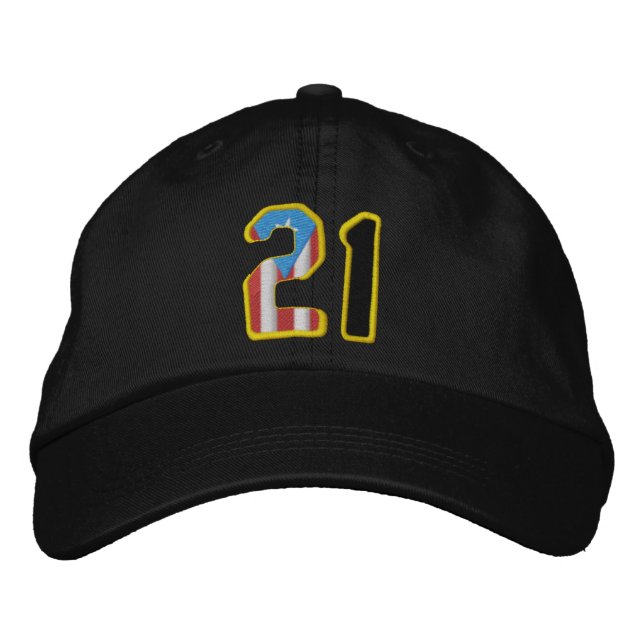Le grand Casquette de baseball numéro 21 brodé (Devant)