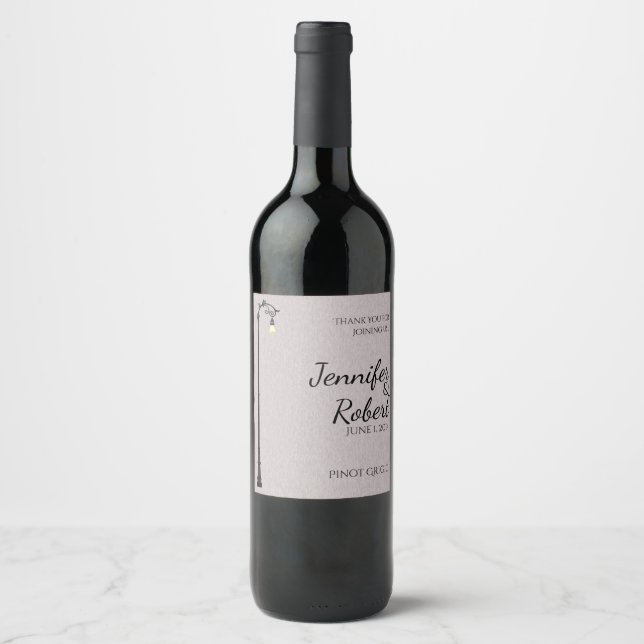Le grand Étiquette à vin Mariage (Devant)