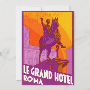 Le Grand Hotel Roma Statue, Italien, Vintage Reise