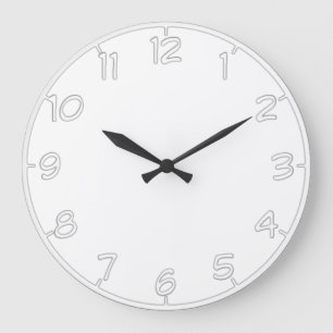Le grand visage rond créent une horloge