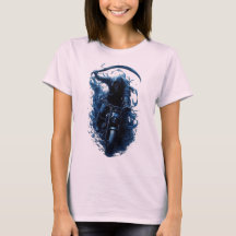 Le Grim Reaper Biker sur un T-shirt moto