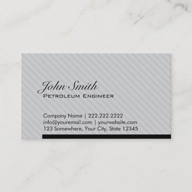Le gris barre le carte de visite d'ingénieur de (Devant)
