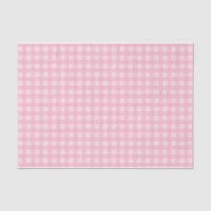 Le guingan rose vérifie le papier de soie de soie