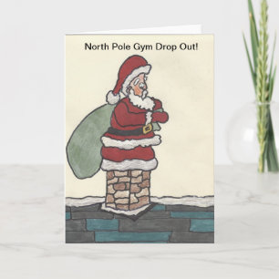 Le gymnase de Père Noël lâchent la carte de Noël