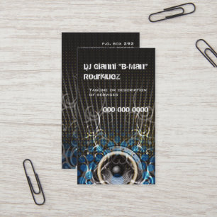 Le haut-parleur du DJ rayonne le carte de visite