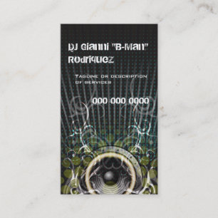 Le haut-parleur du DJ rayonne le carte de visite