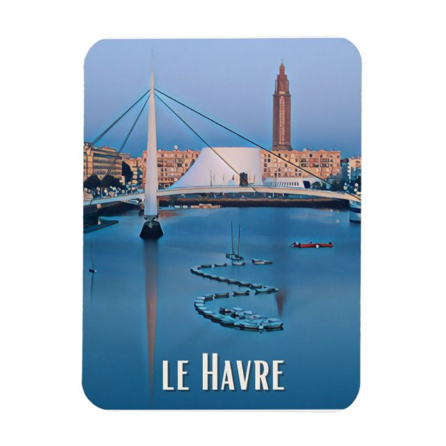 Le Havre Foto Vintage Magnet (Vertikal)