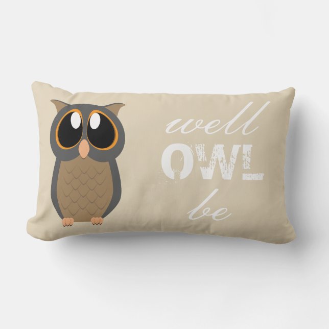 Le hibou bon soit ! - coussin de hibou (Recto)