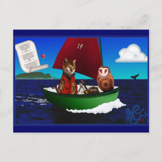 Le hibou et la carte postale Pussycat