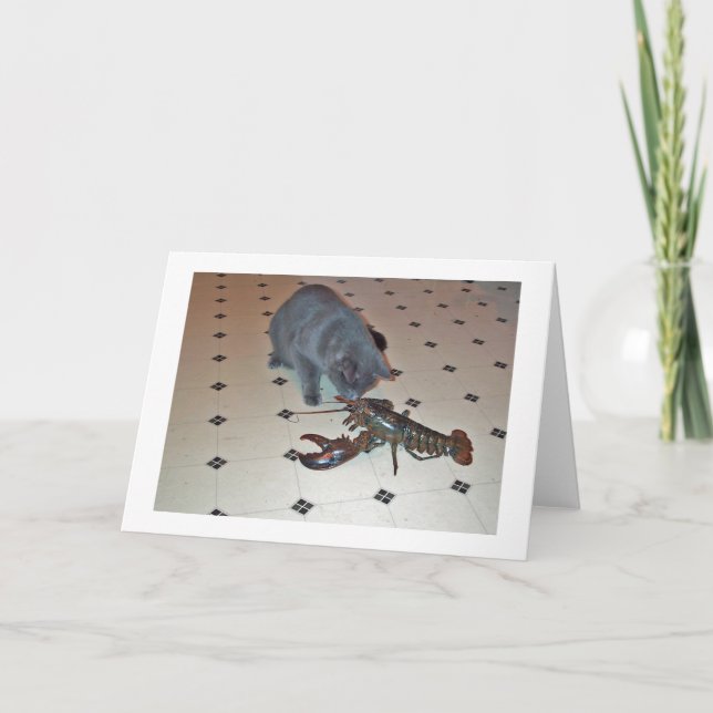 Le homard font la carte cuire au four (Devant)