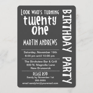 Le Invitation d'anniversaire de Black/White Look