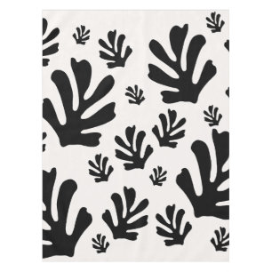 Le Jardin 02 Botanical Schwarz Weiß Moderne Blätte Tischdecke