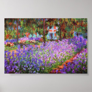 Le jardin de l'artiste à Giverny par Monet Poster