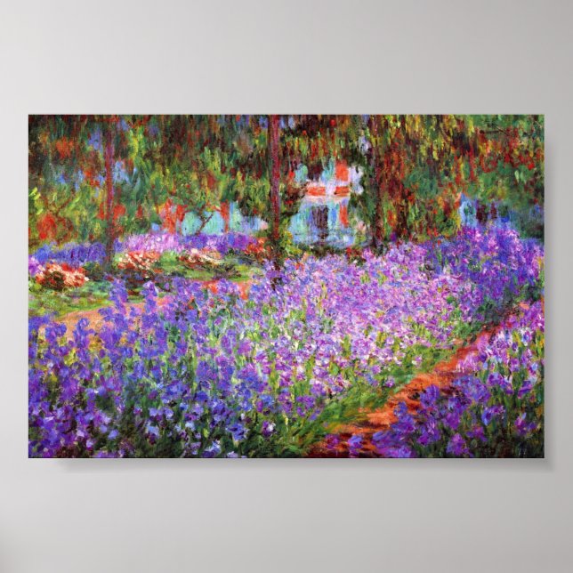 Le jardin de l'artiste à Giverny par Monet Poster (Devant)