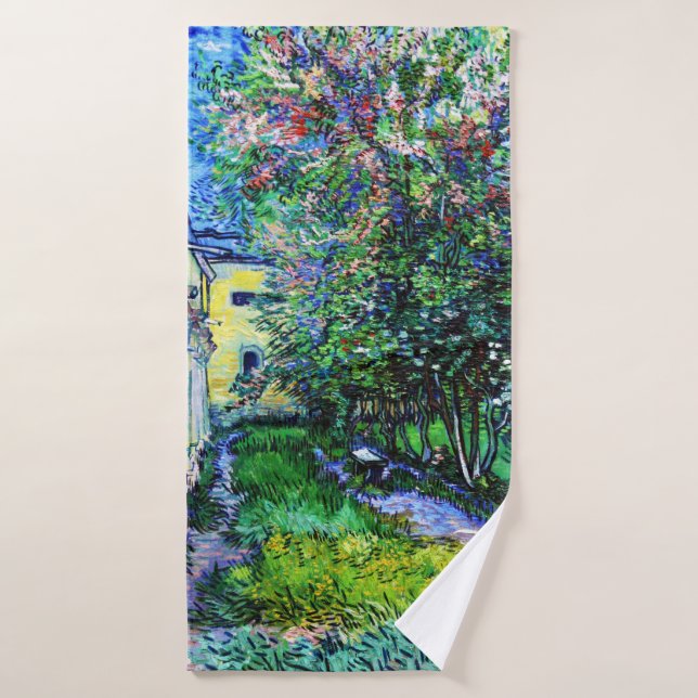 Le Jardin de l'Asile à Saint-Rémy, Van Gogh (Serviette de bain)