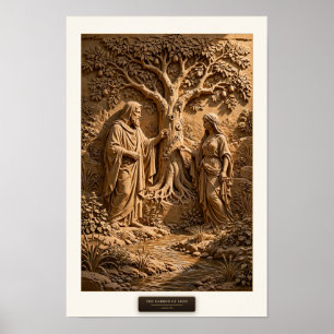 Le jardin d'Éden — Affiche Sculptée des Écritures