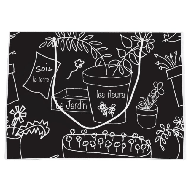 Le Jardin (Der Garten) Große Geschenktüte (Vorderseite)