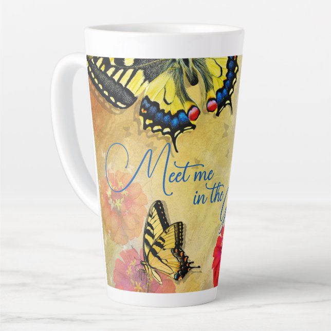 Le Jardin Des Papillons Dit Tall Latte Mug (Angle gauche)