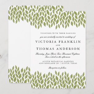 Le jardin vert part du faire-part de mariage