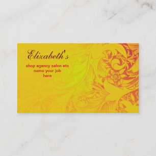 le jaune modelé fleurit le carte de visite