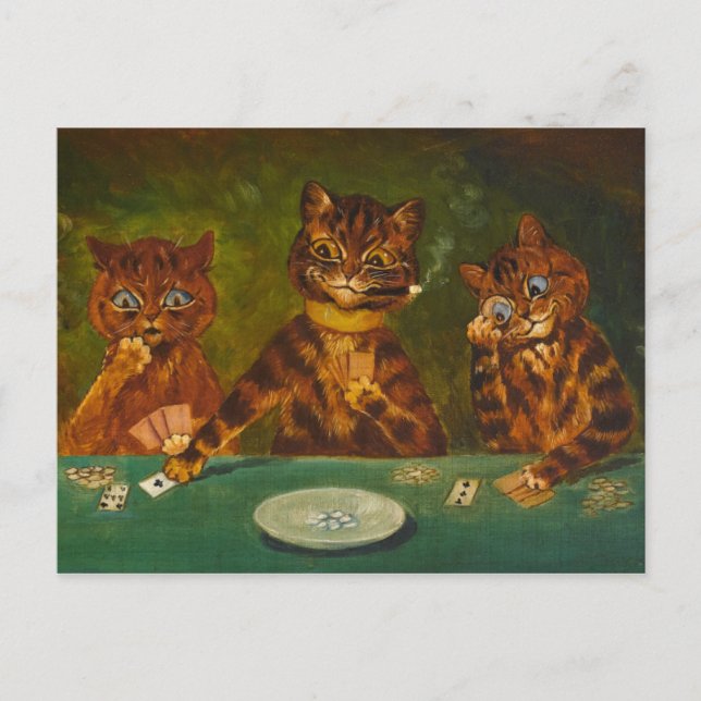 Le Jeu de Cartes par Louis Wain (Devant)