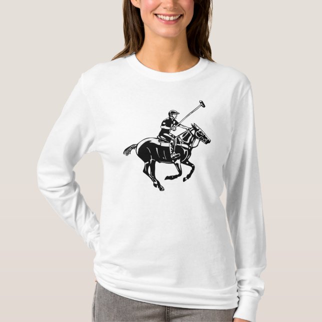 Le jeu du T-shirt de polo, de poney et de joueur (Devant)