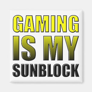 Le jeu est mon écran solaire aimant de frigo drôle