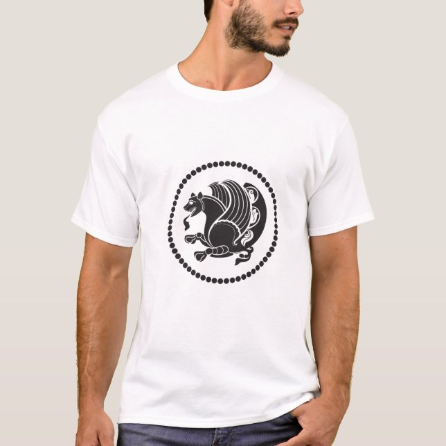 Le joint blanc du T-shirt W. Sassanian des hommes (Devant)