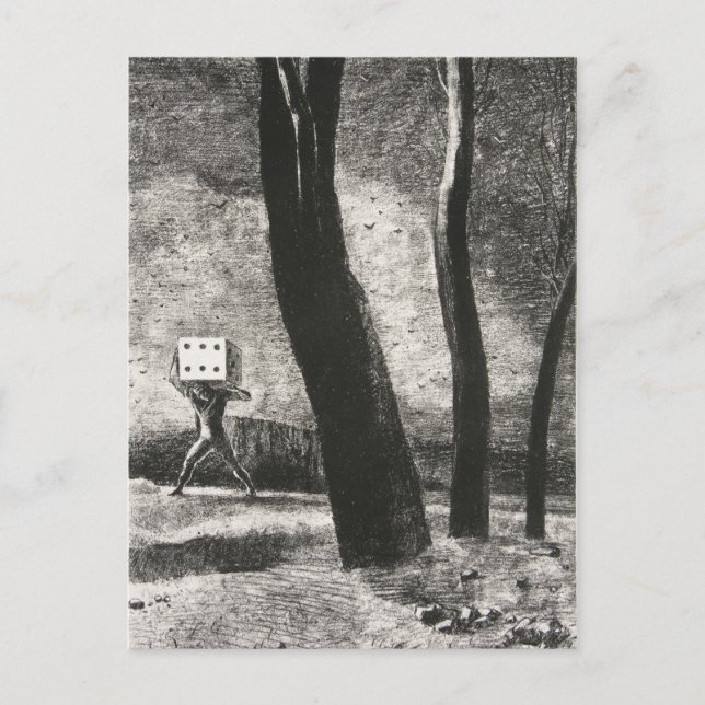 Le Joueur (The Player) von Odilon Redon Postkarte (Vorderseite)