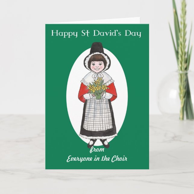Le jour de St David, costume de Gallois, carte à (Devant)