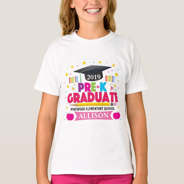 Le jour passé de la fille du T-shirt de Pre-K (Devant)