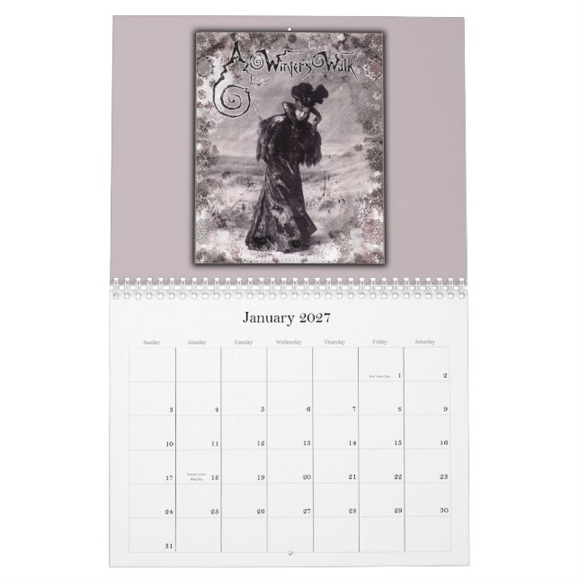Le jour rêve le calendrier (Jan 2027)