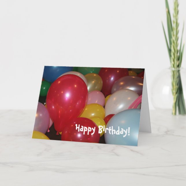Le joyeux anniversaire monte en ballon la carte (Devant)