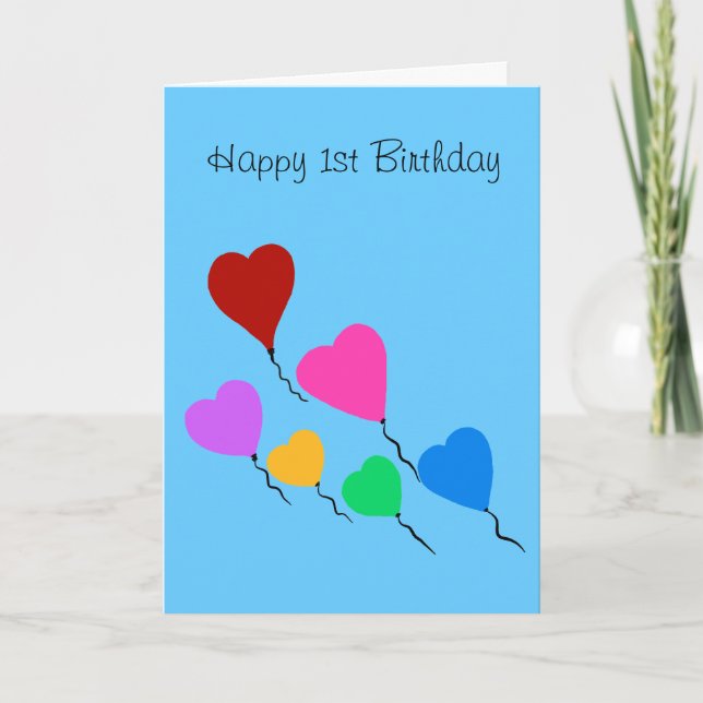 Le joyeux ęr anniversaire monte en ballon la carte (Devant)
