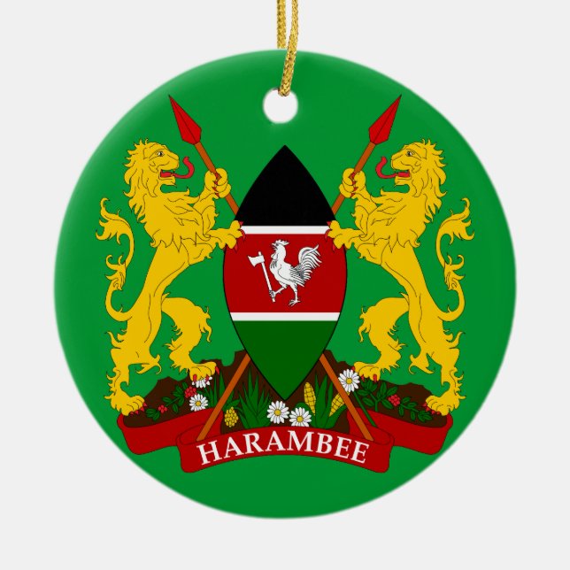 Le KENYA - ornement en céramique de Noël (Devant)
