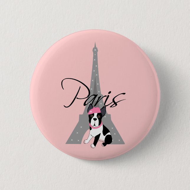 Le kleines Chien à Paris Button (Vorderseite)