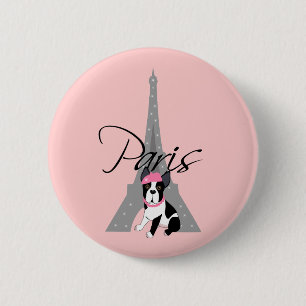 Le kleines Chien à Paris Button