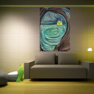 Le lac souterrain   AI Art Poster