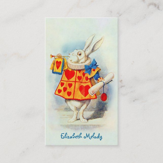 Le lapin à Alice au pays des merveilles ~ Carte de (Devant)