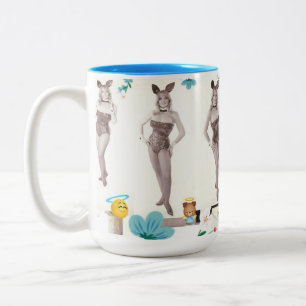 Le lapin bouillonne tasse de café