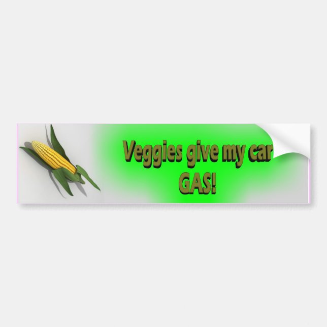Le légume donne mon autocollant de gaz de voiture (Devant)