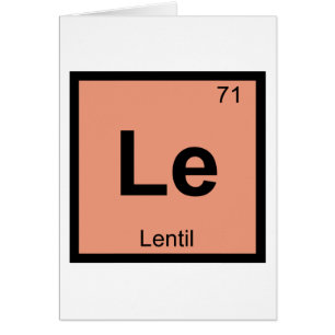 Le - Lentil Chemistry Periodic Table Symbol