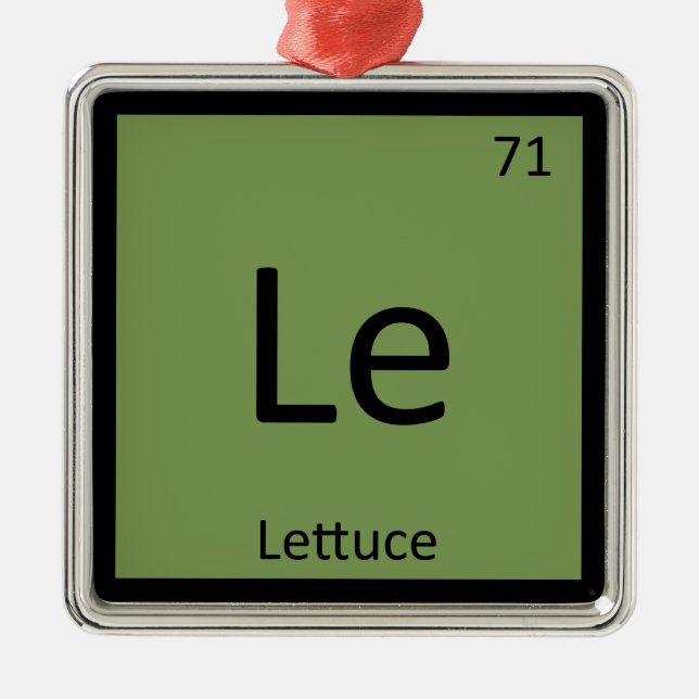 Le - Lettuce Gemüsemaschine - Regelmäßige Tabelle Ornament Aus Metall (Vorne)
