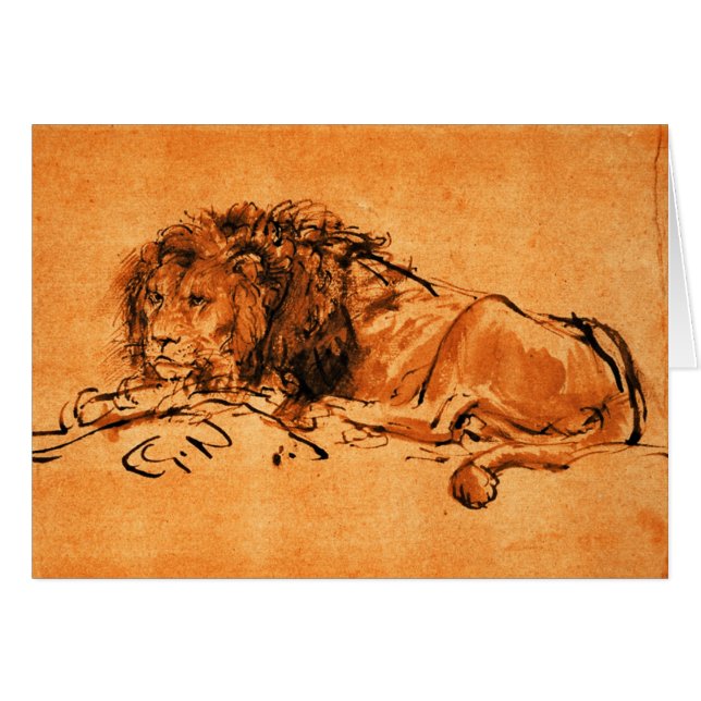 LE LION DU CAP MENANT, Orange, Noir (Devant horizontal)