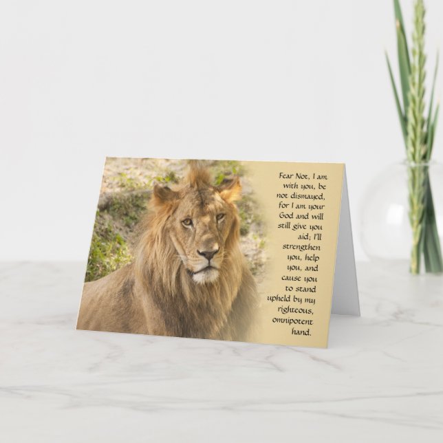 Le lion obtiennent la carte bonne (Devant)