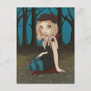 Le long est venu araignée - carte postale