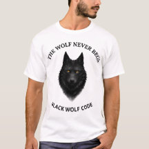 Le Loup Ne Mendie Jamais T-Shirt Graphique Black W